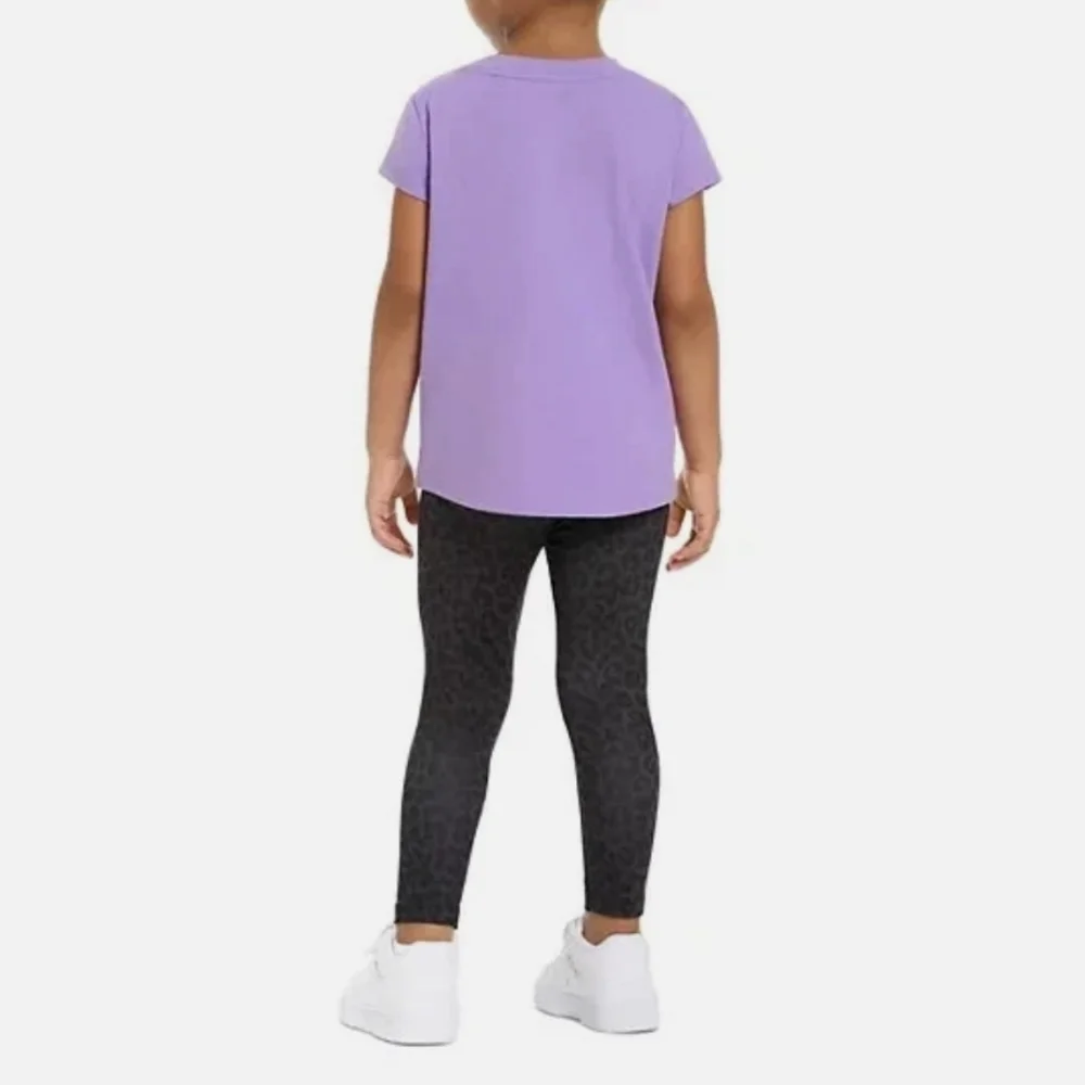 Purple Cat Graphic T-Shirt and Black Leggings Set - Picture 2 of 6
